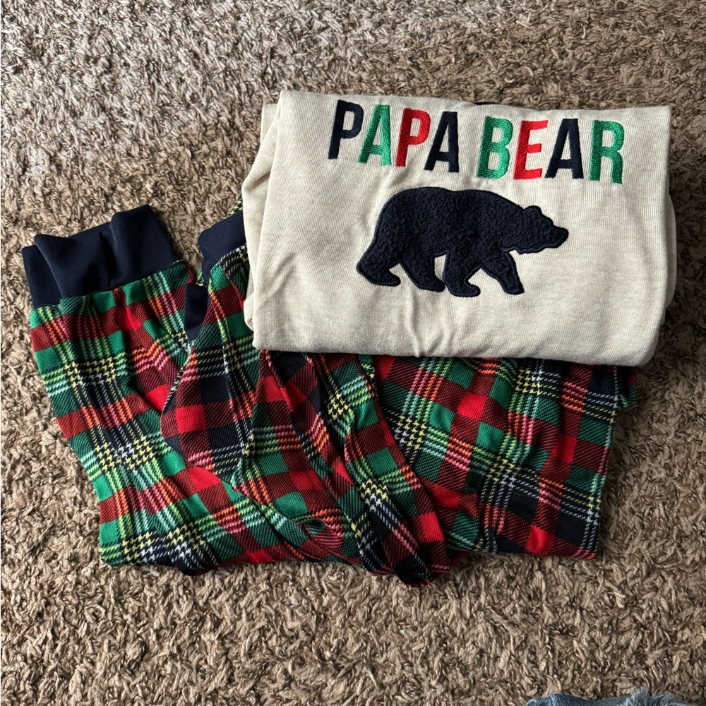Papa bear family matching pjs